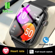 LIGE Smart Watch Men Women Bluetooth Call Blood Pressure Heart Rate Monitor  Waterproof  1.96 inch Full Touch Screen  Smartwatch  For Android iOS
