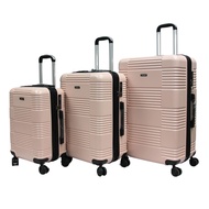 Set of 3 (20/24/28inch) Interlace ABS+PC Antitheft Zipper Expandable Luggage with TSA Lock Spinner W
