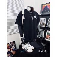 EVISU/God of Fortune 2026 Classic Round Neck Short-Sleeved T-Shirt Men Women Style Co-Branded Summer