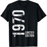 Men's cotton T-shirt 55th Birthday 55 Years Old Man Woman Vintage 1970 T-Shirt Fast Shipping 4XL , 5