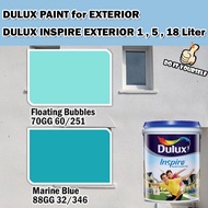 ICI DULUX INSPIRE EXTERIOR PAINT COLLECTION 18 Liter Floating Bubbles / Marine Blue