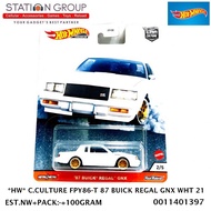 HW HOT WHEELS CAR CULTUREHW FPY86-T 87 BUICK REGAL GNX WHITE 21 -DIECAST