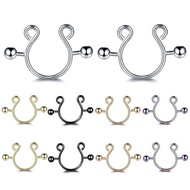 ZENITHZEN 2pcs/set Nipple Clip Rings, Steel Fashion Accessory Faux Nipple Non Piercing Rings, Charm 