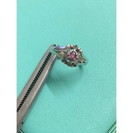 Ring with ruby and saltwater akoya pearls