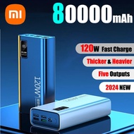 Xiaomi 80000mAh High Capacity Power Bank 120W Fast Charging Powerbank Portable Battery Charger For i