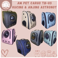 AM Pet Travel Bag TB #03 Ransel Kulit Anabul ~ Pet Cargo / Tas Travelling Hewan / Anjing Kucing Keli