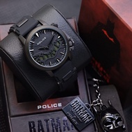 Jam Tangan Pria Police Analog Batman Rubber Anti Air