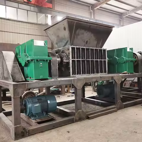 Metal Scrap Shredder Machine Tyre Shredder Plant Waste Tire Recycling Heavy Duty Scrap Metal Plastic