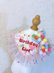 寵物生日 圍巾 birthday girl