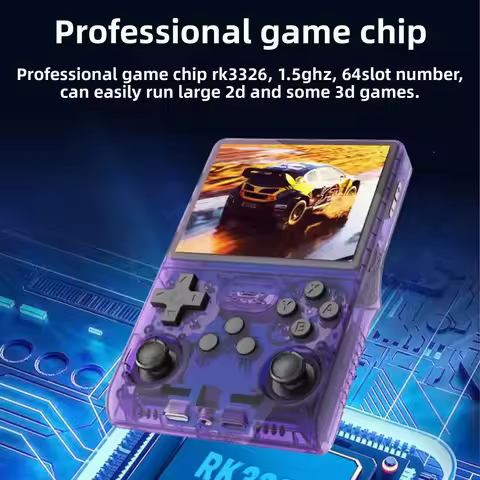 2025 New R40S PRO 256GB Handheld Game Console w/Joystick, 30000+ Retro Games, Linux OS, Transparent