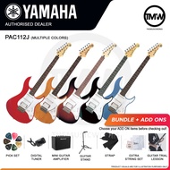 [LIMITED STOCK/PREORDER] Yamaha Electric Guitar Pacifica PAC112J Pac Series Alder Body Maple Neck Black Lake Placid Blue Old Violin Sunburst Yellow Natural Satin Red Metallic Absolute Piano The Music Works Store GA1 [BULKY]