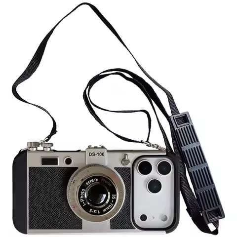 Emily in Paris 3D Vintage Camera Leather Case for IPhone Air 17 16 15 14 13 12 11 Pro Max Plus 17Pro