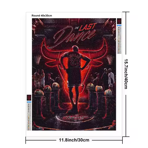 For J-Jordan 5D Diamond Painting Basketball Sports Poster Mural Diy Diamond Embroidery Star Posters 