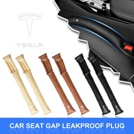 2PCS Car Seat Gap Filler Soft Car Styling Padding Leather Leak Pads Plug Spacer For Tesla Model 3 Mo