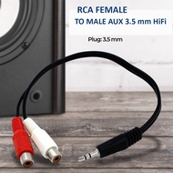 RCA FEMALE TO Male Aux HiFi 2 RCA female to 3.5mm male/