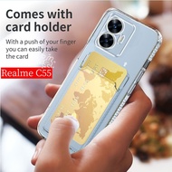 Case Realme C55 Wallet Card Slot Bening Clear Softcase