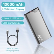 KUULAA 10000mAh 22.5W Power Bank Portable USB External Charger For iPhone Android