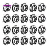 20Pcs F695- Bearing 5X13X4mm Flanged Miniature Deep Groove Ball Bearings F695RS for   2/3 3D Printer