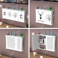 Creative Perforation-Free Wall Shelf TV Top Box Rack Wall-Mounted Bedroom Living Router Storage Box 
