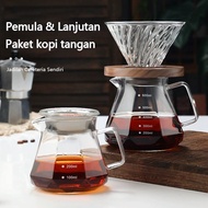 V60 Dripper Set Pot Sharing Coffee Filter Pot V60 Diamond Coffee Server Glass Tea Coffee Pot / V60 K