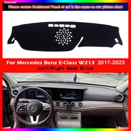For Mercedes Benz E-Class W213 2017- 2023 E200 E250 E300 Suede Dashmat Dashboard Cover Pad Dash Mat 