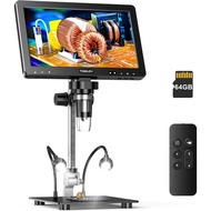 TOMLOV DM9 Max 10.1" HD IPS HDMI Digital Microscope 1500X, 20MP Coin Microscope Magnifier for Error 