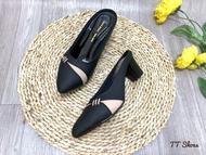 (form nhỏ mn tăng 1 size ) Giày sục big size 5 cm phối màu cao cấp đế chống trượt TT Shoes Chin005