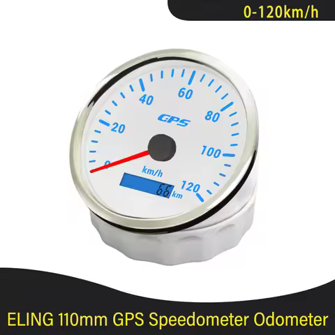 Universal 110mm GPS Speedometer 0-60km/h 0-120KM/H 0-200km/h with GPS Antenna and 7 Colors Backlight