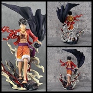 28cm One Piece GK Flowing Sakura Resonance Walking Luffy Statue Scene Figure Boxed Action Figure Model