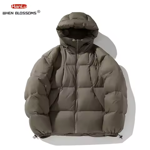 Men's winter down jacket High quality white duck down Padded Lightweight Plump Warm Waterproof Hoode