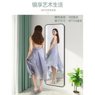 H-Y/ Wall Hanging Mirror Self-Adhesive Full-Length Mirror Dressing Mirror Home Wall Mount Sticky Wall Girls' Bedroom Pat