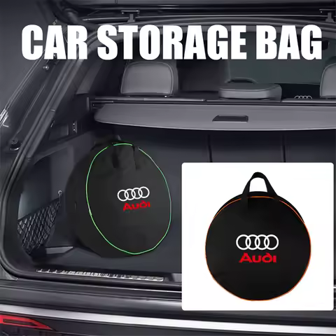 Car Charging Gun Cable Organizer Trunk Storage Bag Tool for Audi Q5 Q3 Q2 Q7 Quattro A3 B5 B6 B7 B8 