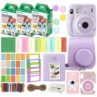 Instax Mini 11 Instant Camera with Case, 60 Fuji Films, Decoration Stickers, Frames, Photo Album and