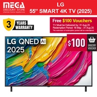 LG 55QNED80ASA 55" QNED 4K SMART QNED80A TV | Free Wallmount + $100 Vouchers | Deliver by 310825