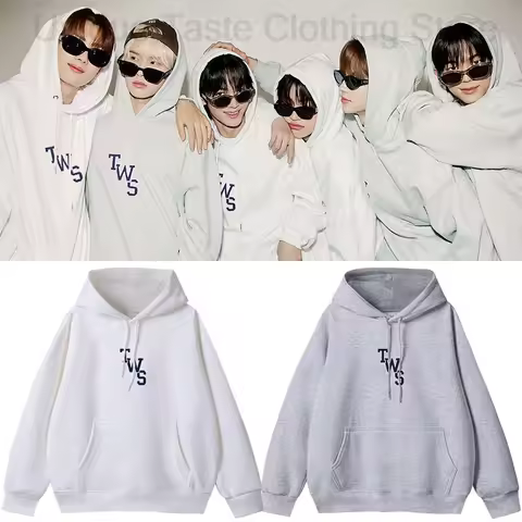 TWS Concert Hoodies SHINYU DOHOON YOUNGJAE HANJIN JIHOON KYUNGMIN Same Letter Print Fans Hoodie Wome