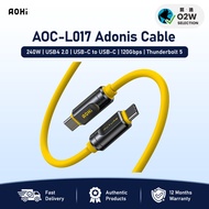 AOHI The Future Adonis USB4 2.0 240W USB-C to USB-C Cable 3.3FT (120Gbps/ 8K/ PD3.1/ Thunderbolt 5 C