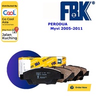 FBK Myvi 2005-2011 Front Disc Brake Pad With Shim  FD0808MS