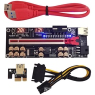 6Pcs Newest VER018 PRO PCI-E Riser Card 018 PRO PCIE 1X To 16X Extender 6Pin Adapter