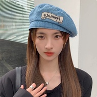 Korean Style Fashion Hat Denim Beret Korean Hat Painter Hat Denim Beret MISSKOI Unisex Beret Hat