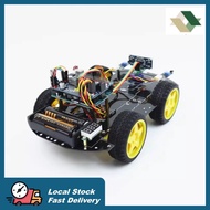 [Local stock] Smart Car Development Kit with Authentic Arduino UNO 4WD Line Tracking Robot Learning 