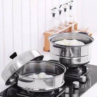 ♞ Stainless Steel Steamer Cookware Multi-functional Three Layers For Siomai, Siopao Steamer