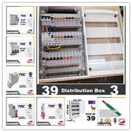 39 WAY (3 PHASE) Distribution Box DB Full Set 4P/63a RCCB 0.3ma C/W MianSwitch 3Pole McB Foc 3PHASE 