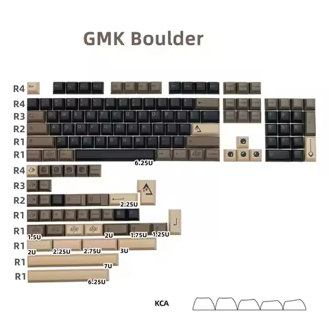 140 Keys/set GMK Boulder Keycaps PBT Dye Subbed Key Caps KCA Profile Keycap For Keychron Q1 Q2 K2 65