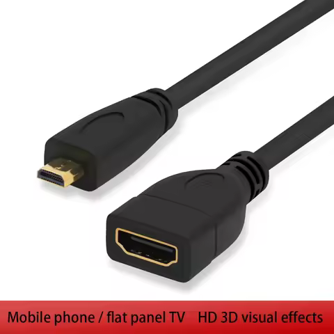 Micro HDMI-compatible Adapter 1080P 3D Micro HDMI-compatible to HD Cable HDMI-compatible Extender fo