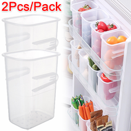 1/2Pcs Refrigerator Organizer Box Classification Plastic Convenient Fridge Side Door Storage Box Home Kitchen Supplies