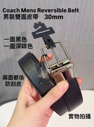 ✅香港現貨✅ 鬥手快!! 先入數先得 超級靚價$598  🙆🏻‍♂️Coach Mens Harness Buckle Reversible Belt Crossgrain leather Cutab