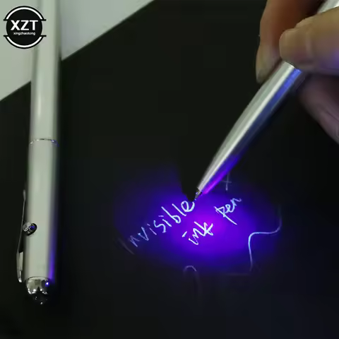 Invisible Ink Pen With Uv Light Hidden Handwriting Novelty Ballpoint Pens Office School Supplies Mag
