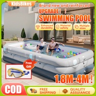Inflatable Swimming Pool Kids Swimming Pool Baby Swimming Pool Air Pump Family Size Swimming Pool