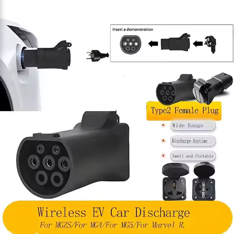 Electric Vehicle Charger Adapter Plug V2L For MG4 For MG5 Discharge Type 2 Tool Schuko To EU Socket 