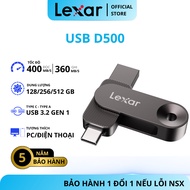 USB 3.2 Gen 1 128GB/ 256GB/ 512GB Lexar D500 Type-C/ Type-A, speed 400Mb/s, thumbdrive